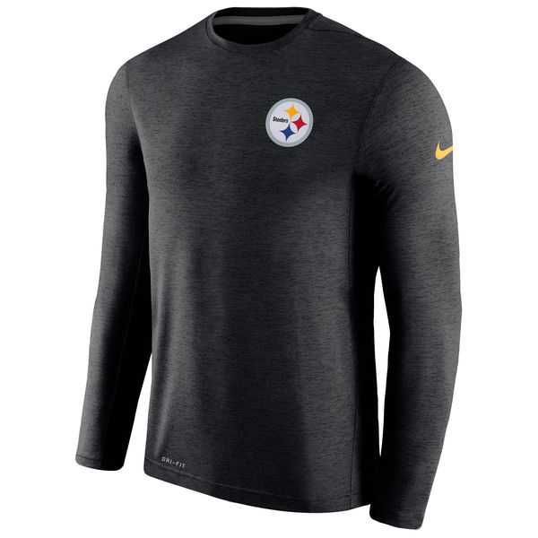 Men's Pittsburgh Steelers Nike Black Coaches Long Sleeve Performance T-Shirt,We sell and wholesale Men's Pittsburgh Steelers Nike Black Coaches Long Sleeve Performance T-Shirt on line form chian!
